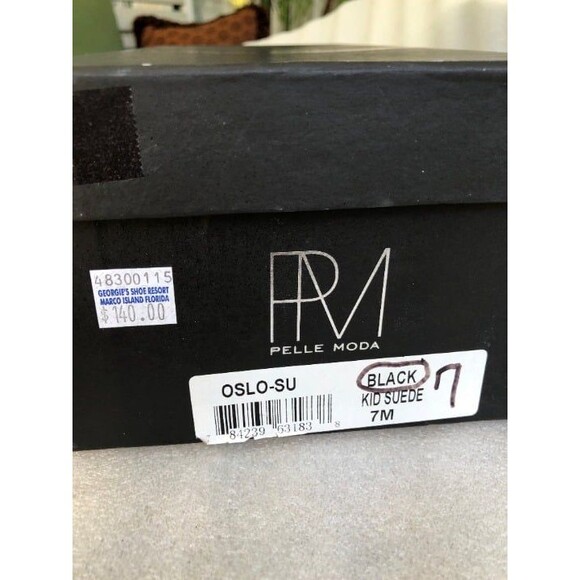 Pelle Moda Black Suede Strap Sandals Size 7 - Picture 9 of 9